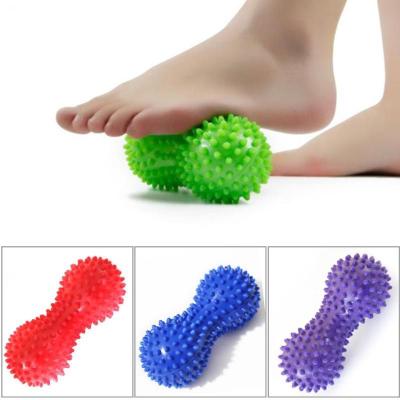 China Peanut Shape Shiatsu Foot Massager Yoga Fitness Ball PVC Material Size 150 * 70 * 70 Mm for sale