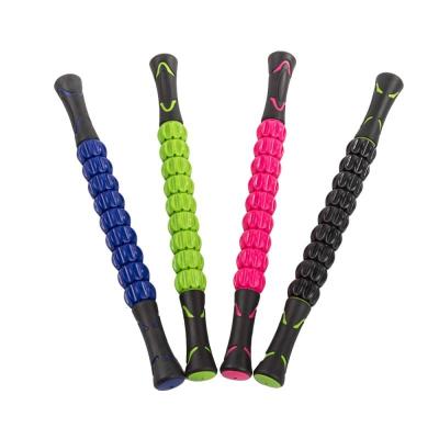 China Gym Full Body Muscle Roller Stick , Handheld Sports Massager Unique Concave Gear Design for sale