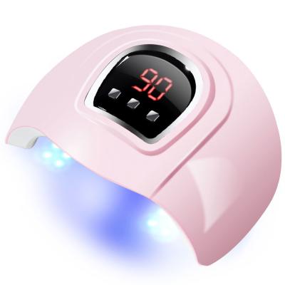 China Pink Color UV LED Nail Lamp , Nail Polish Dryer Curved Half - Closed Design for sale