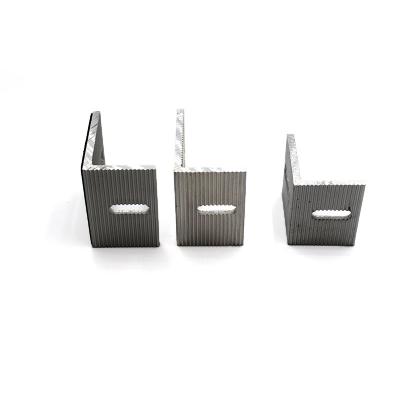 China Facade Cladding System Metal Corner Brackets Extrusion Corner Bracket With Clips for sale