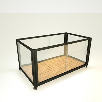 Cina Portatile porta scorrevole pet gabbia con pannelli reticolati tray rimovibile Chiusura chiuso assemblaggio facile in vendita