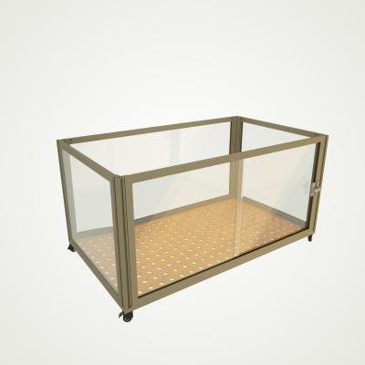 Cina Cage per animali domestici in metallo a chiusura a chiusura con vassoio rimovibile facile montaggio / porta scorrevole in vendita