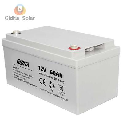 China Home Solar Energy Storage Gel Battery 12V 60Ah Lead Acid Carbon Batteries batteriay for sale