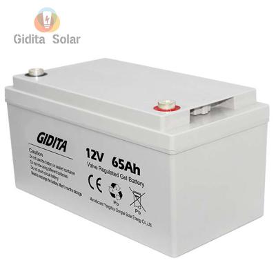 China GS006 Solar Power System Battery 12v 65ah Deep Cycle Lead Acid Battery for sale