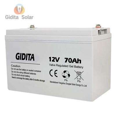 China 12V Battery Gel 70Ah Deep Cycle Battery AGM Sealed Lead Acid Battery For Solar System for sale