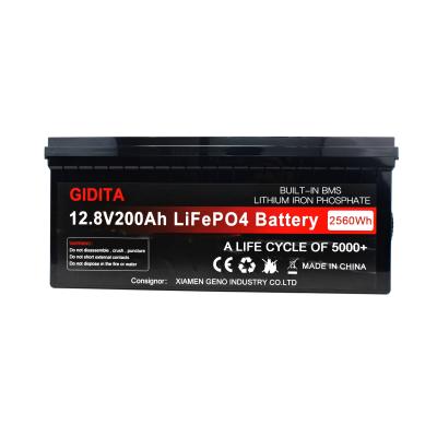 China 12.8V 200AH LiFePO4 Solar Power System Battery 20kg 520*238*220mm for sale
