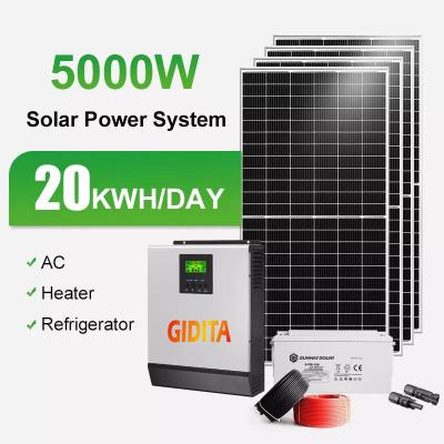China Del tipo sistema 5kw de la rejilla del almacenamiento de la energía solar para el uso del hogar y de la fábrica en venta