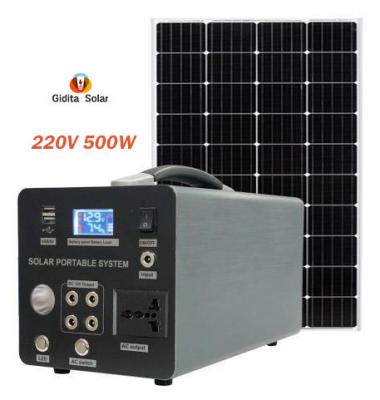 China Portable Outdoor Generator 500W Solar Portable Power System with Solar Panel à venda