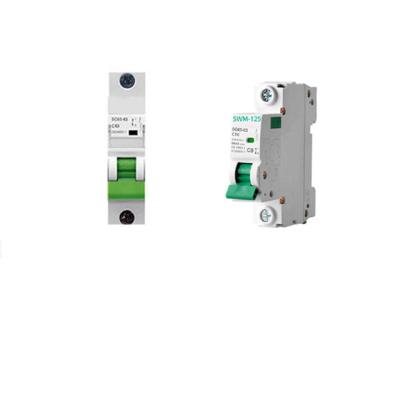 China Electrical DC single double pole 1/2/3/4 P 40-125A 1A 2A 3A 4A 3 phase MCB mini circuit breakers en venta