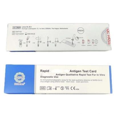 China CE For 19 Antigen Test Home Factory And Antigen Rapid Test Kit for sale
