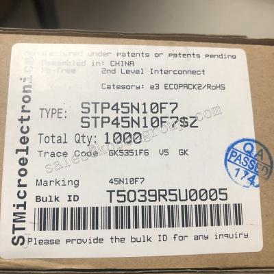 China STP45N10F7 Integrated IC Chip N Channel Power MOSFETs 100V 0.013 Ohm Typ 45A for sale