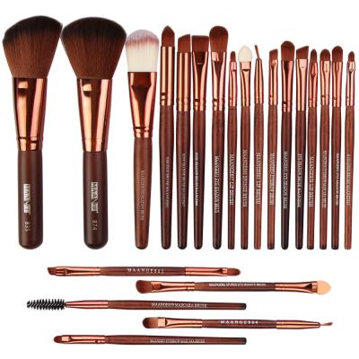 China lWholesale Brown Color  Makeup Brushes Fan Brush Best Make up Brushes for sale