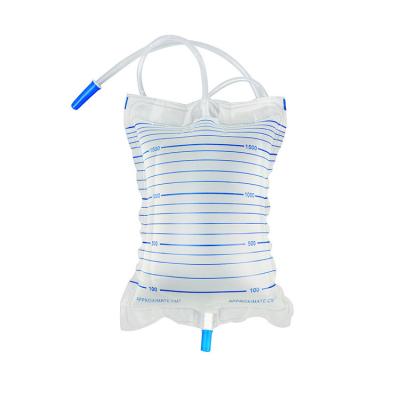 China Disposable Sterilize Urinary Drainage Bag Urine Container 1000ml 2000ml Urine Collection Bag With T Valve for sale