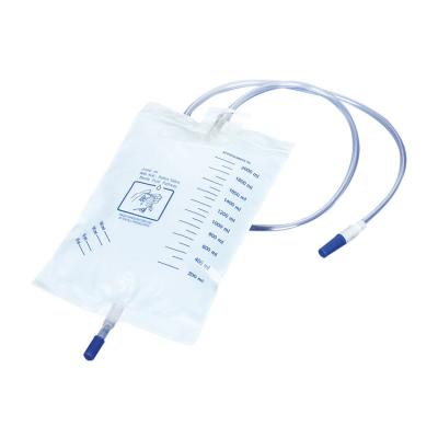 China 2000ml Urine Drainage Bag Luxury Medical Plastic Urine Medical Peritoneal Dialysis Drainage Bags With Screw Valve for sale