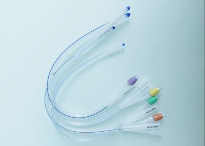 China 3 Way Double Lumen Foley Catheter , Disposable Foley Catheter 100% Silicone for sale