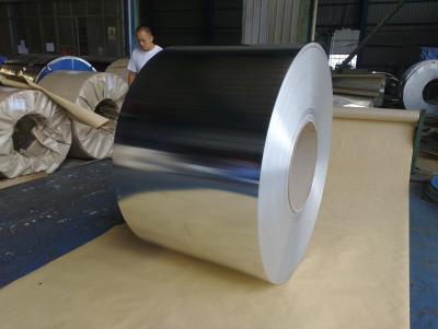 China Fabricante de chapas de papel de alumínio de revestimento de papel de alumínio de pedra prata acabamento brilhante T3 T4 T5 T2.5 DR8 à venda