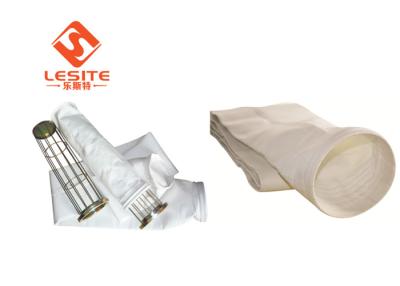 China Good Air Permeability 2mm Dust Bag Filter , Baghouse Filter Bags White for sale
