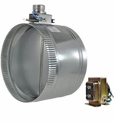 China Manual Air Vent Damper 6 Inch Normally Open 24 Volt for sale