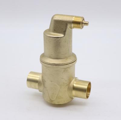 China JR Spirovent Air Eliminator Valve Solid Brass Air Exhaust Vent Valve Sweat And Threaded Connection 1-1/4'' for sale