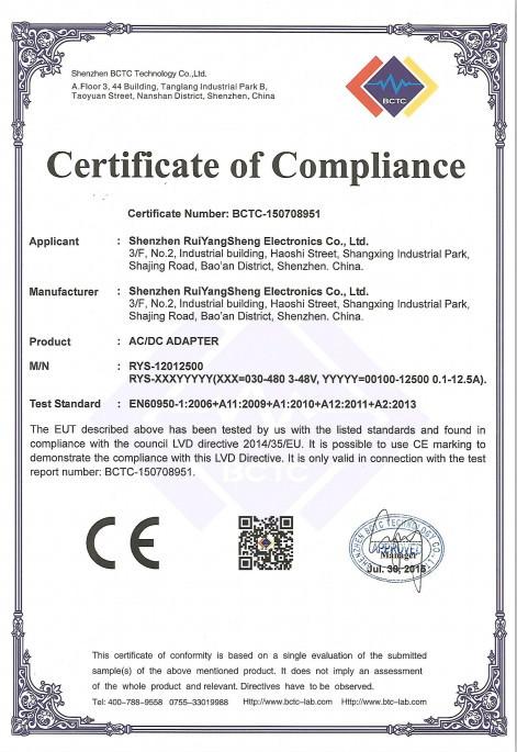 CE - Shenzhen Beam-Tech Electronic Co., Ltd