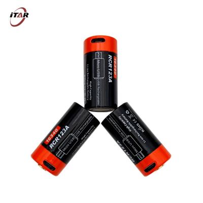 China 16340 Li Ion Rechargeable Batteries 700mAh 2.59Wh 3.7 Volt For Electronic Fans à venda