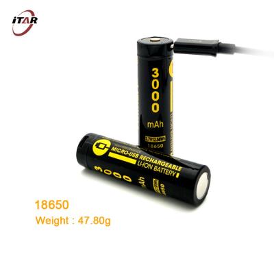 China 18650 3200 Mah Lithium Ion Battery  3.7 V Rechargeable Cell With USB Type C Port for sale