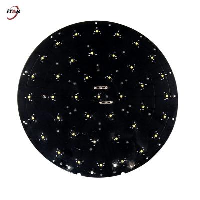 China 1500W LED MCPCB Board 475mm Black Round Shape RoHS Certification for sale