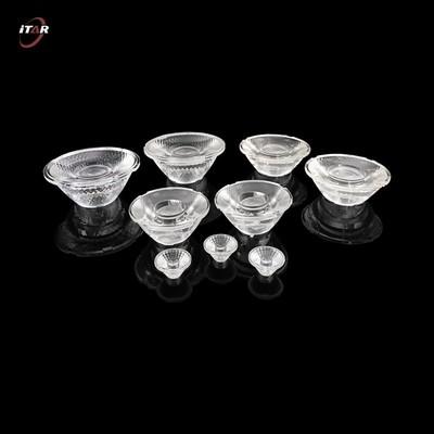 China Double Convex LED Optical Lenses Transparent 35mm PMMA PC Material for sale