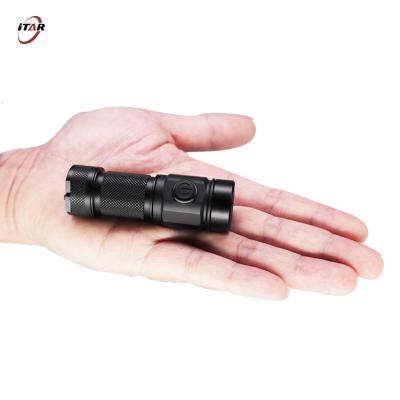 China Portable Keychain Buckle Rechargeable Mini LED Flashlight 18350 Battery Powered for sale