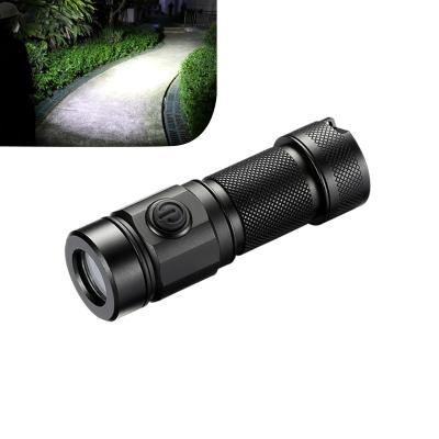 China 1000 Lumen Rechargeable Keychain Flashlight , IP66 Mini Torch Light With 18350 Battery for sale