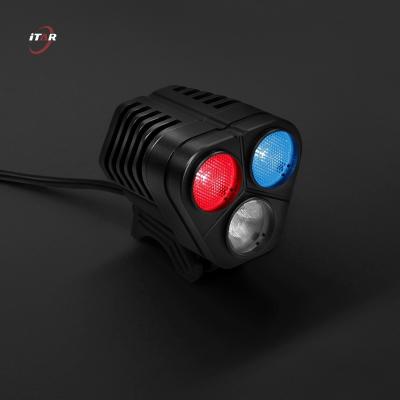 China Rotes blaues weißes LED Licht der Polizei-für Fahrrad-Scheinwerfer IP66 wasserdichtes CER ROHS bestätigte zu verkaufen