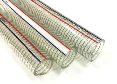 China Non Toxic PVC Steel Wire Hose Flexible Transparent Hose / Pipe ROHS Approved for sale