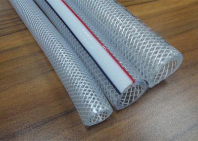 China PVC Braided Hose / Food Grade Transparent Fiber Reinforced Braided Net Pipe Tubing for sale