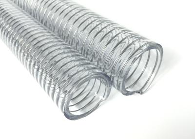 China High Pressure PVC Steel Wire Hose / Wire Reinforced Suction Hose UV Chemical Resistant for sale