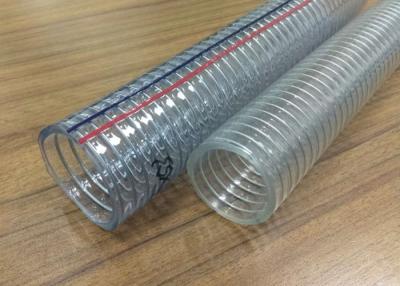 China Food Grade PVC Spring Hose , Transparent Steel Wire Reinforced PVC Pipe / Tubing for sale