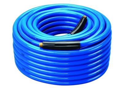 China Flex PVC Air Hose Blue Fiber Braided Industrial Air Hose OEM / ODM Available for sale