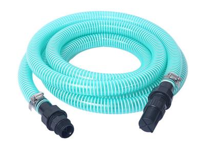China Flexible PVC Spiral Suction Hose Assembly / Vacuum Pump Pipe With Fittings for sale