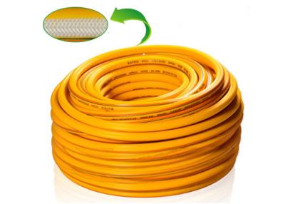 China Orange Yellow PVC Spray Hose / Polyester Fiber Reinforced Pipe Tube Anti Abrasion for sale
