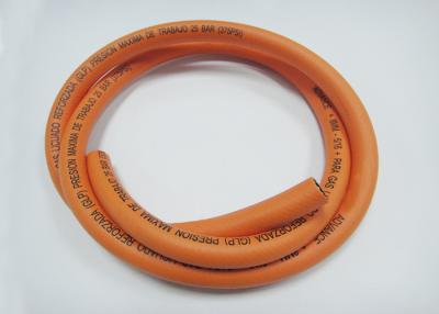 China Orange Braid Reinforced PVC Plastic Gas Air Hose 1/4