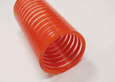 China Flexible Helix Reinforced Suction And Discharge Hose Customized PVC In Red Color for sale