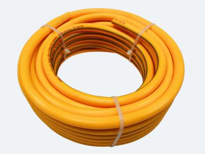 China 8.5mm Yellow Braided Flexible PVC Spray Hose Pipe Plastic High Pressure for sale