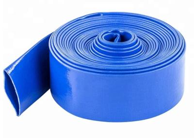 China 3 Inch PVC Blue Lay Flat Discharge Irrigation Hose For Agriculture Farming for sale