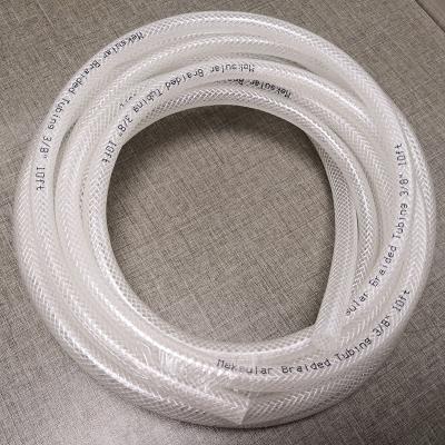 China Meksular trenzó la manguera del claro del PVC de la tubería reforzada con la fibra en venta