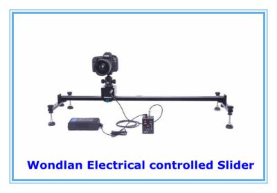 中国 Wondlan は DSLR のカメラのためのが付いている電気で制御されたスライダーのトロッコ トラック柵 100cm をワイヤーで縛りました 販売のため
