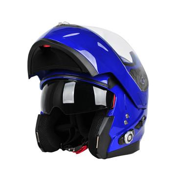 中国 Double Visor Full Face Motorcycle Helmet Bluetooth Headset 販売のため
