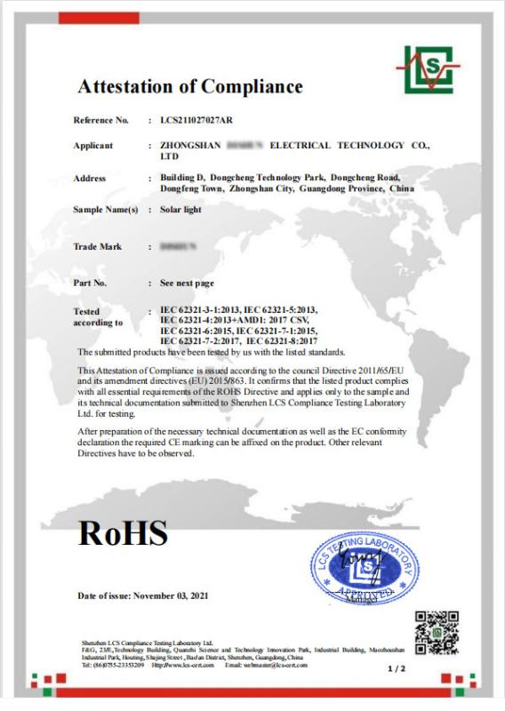 RoHS - Shenzhen Bosllo Technology Co., Ltd.