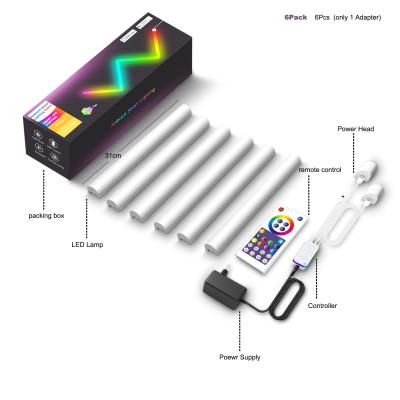 China 24W Multi Coloured LED Wall Lights WIFI ODM  310*30*27MM Smart Wall Lamp for sale