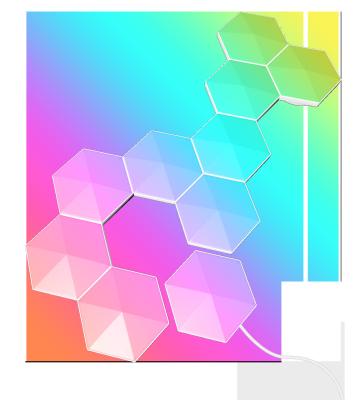 China 5V 10W RGB Wall Lamp Polygon Smart Light Panels With Bluetooth for sale