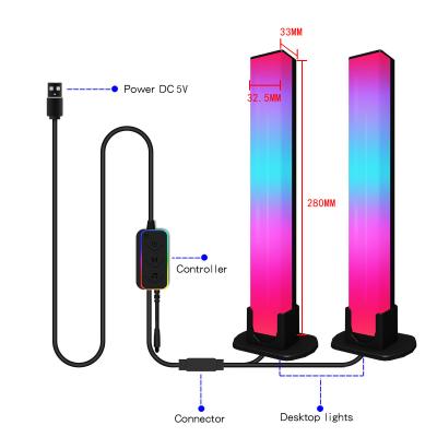 China Bluetooth Atmospheres Desk Lamp LED 280*33*32.5mm Material ABS+ PC for sale