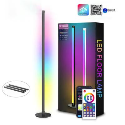 China Black Colour Changing Floor Lamp Power 10W Multi Colored Floor Lamp for sale